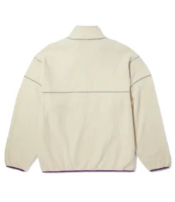 HUF Elysian Quarter Zip Fleece - Bone -Kleding Winkel huf elysian quarter zip fleece bone 3