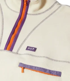 HUF Elysian Quarter Zip Fleece - Bone -Kleding Winkel huf elysian quarter zip fleece bone 4