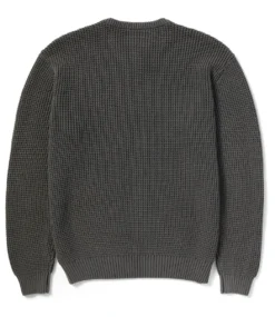 HUF Filmore Waffle Knit Sweater - Black -Kleding Winkel huf filmore waffle knit sweater black 3