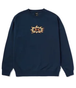 HUF Fire Crewneck - Navy