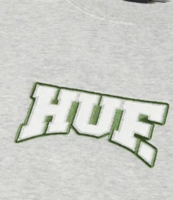 HUF Home Team Crewneck - Heather Grey -Kleding Winkel huf home team crewneck heather grey 2