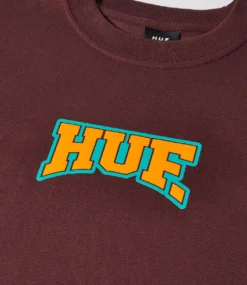 HUF Home Team T-Shirt - Eggplant -Kleding Winkel huf home team t shirt eggplant 2