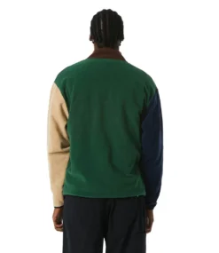 HUF New Day Color Block Tech Fleece - Emerald -Kleding Winkel huf new day color block tech fleece emerald 3
