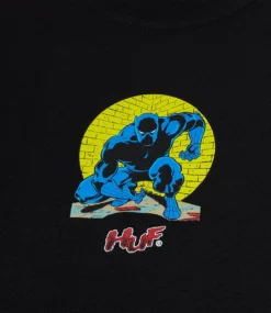 HUF Night Prowling S/S Tee - Black -Kleding Winkel huf night prowling s s tee black 2