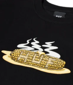 HUF On The Cob T-Shirt - Black -Kleding Winkel huf on the cob t shirt black 3