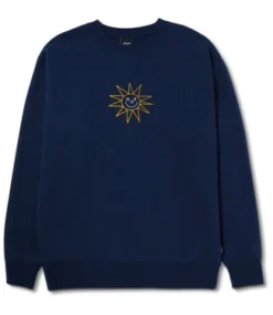 HUF Sun Guy Crewneck - Navy