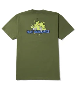 HUF Swat Team T-Shirt - Olive -Kleding Winkel huf swat team t shirt olive 2