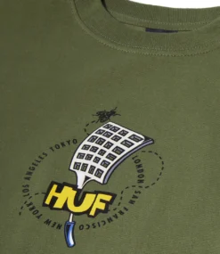 HUF Swat Team T-Shirt - Olive -Kleding Winkel huf swat team t shirt olive 3
