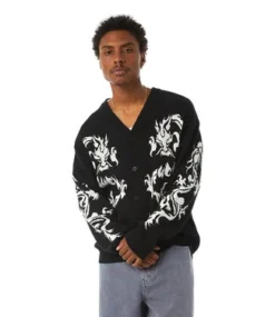HUF Twin Dragon Cardigan - Black