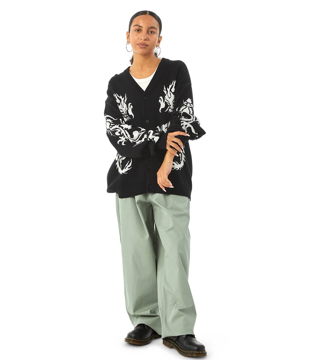 HUF Twin Dragon Cardigan - Black 9 HUF Twin Dragon Cardigan - Black - Afbeelding 9