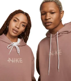 NIKE SB Doyenne Fleece Hoodie - Fossil Rose -Kleding Winkel nike sb doyenne fleece hoodie fossil rose 3