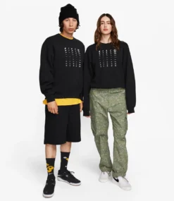 NIKE SB Fleece Crew Fade Gfx - Black -Kleding Winkel nike sb fleece crew fade gfx black 3