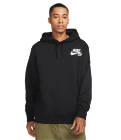 Kleding Winkel -Kleding Winkel nike sb icon pullover skate hoodie black white 1