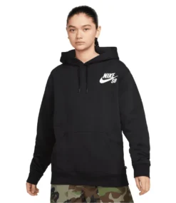 NIKE SB Icon Pullover Skate Hoodie - Black/White -Kleding Winkel nike sb icon pullover skate hoodie black white 8