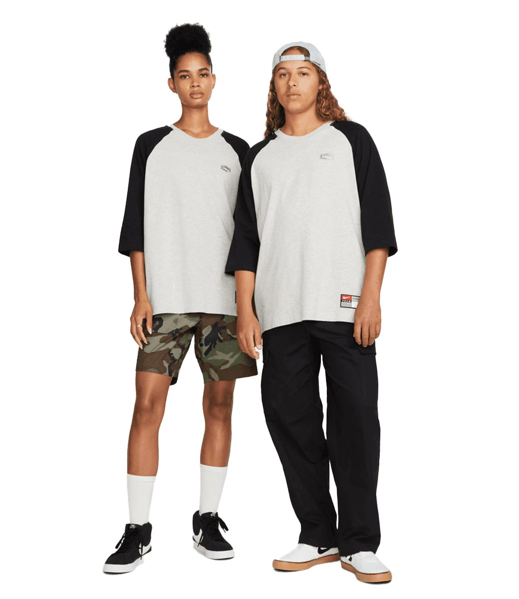 NIKE SB X Mlb Raglan Skate T-Shirt - Grey Heather/Black 10 NIKE SB X Mlb Raglan Skate T-Shirt - Grey Heather/Black - Afbeelding 10