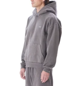 OBEY Lowercase Pigment Hood - Pigment Digital Black -Kleding Winkel obey lowercase pigment hood pigment digital black 4