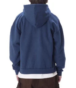 OBEY Lowercase Pigment Zip Hood - Pigment Academy Navy -Kleding Winkel obey lowercase pigment zip hood pigment academy na 2