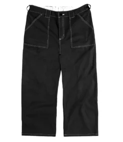 POETIC COLLECTIVE Painter Pants - Black/White Seams -Kleding Winkel poetic collective painter pants black white seams 4