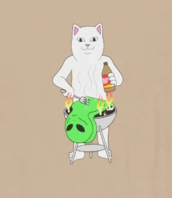 RIPNDIP Bbq Day T-Shirt - Almond -Kleding Winkel ripndip bbq day t shirt almond 2