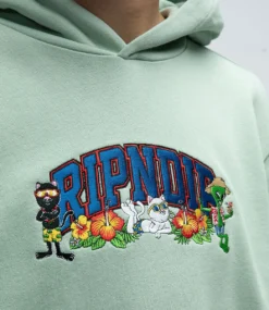 RIPNDIP Summer Friends Hoodie - Sage -Kleding Winkel ripndip summer friends hoodie sage 4