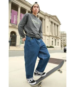 THEORIES OF ATLANTIS Plaza Jeans - Washed Blue -Kleding Winkel theories of atlantis plaza jeans washed blue 8