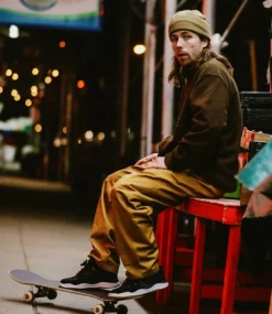 THEORIES OF ATLANTIS Stamp Lounge Pant - Wheat -Kleding Winkel theories of atlantis stamp lounge pant wheat 4