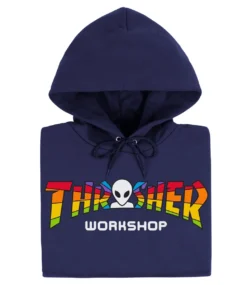 THRASHER Spectrum Hoodie - Navy -Kleding Winkel thrasher spectrum hoodie navy 2