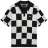 VANS Parker Checkerboard Polo Sweater - Antique White/Black
