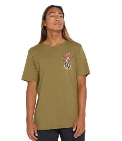 VOLCOM Farm To Yarn Psychike T-shirt - Old Mill -Kleding Winkel volcom farm to yarn psychike t shirt old mill 4