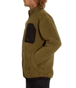 VOLCOM Muzzer Fuzzar Zip - Service Green -Kleding Winkel volcom muzzer fuzzar zip service green 2