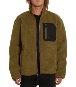 VOLCOM Muzzer Fuzzar Zip - Service Green